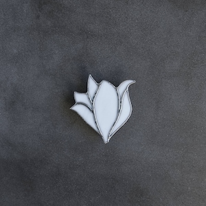 Stained Glass Flower Brooch. Lotus | Stained Glass Art | Stained Glass Jewelry | Fashion Jewelry | Brooches and Pins | Gift for Women