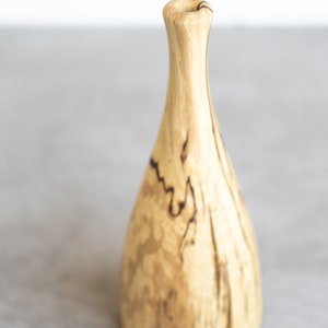 Wood Vase Bud Vase Wooden Vase Decorative Vase Dry Flower Vase Table Vase Hand Carved Wood Vase Natural Wood Vase image 8