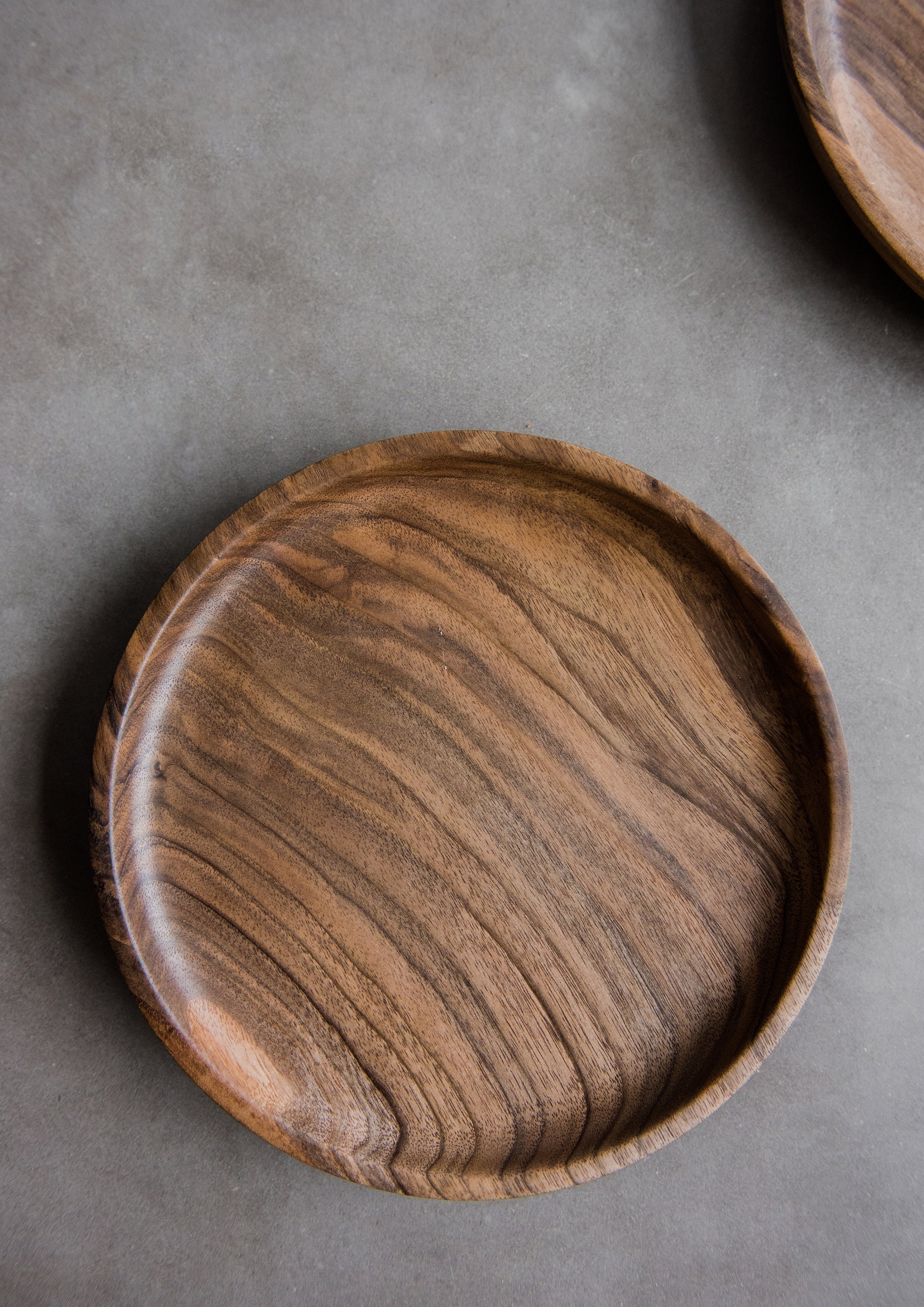 Handgeschnitzte Holzplatte Nussbaum Holz Geschirr Holz Teller | Etsy