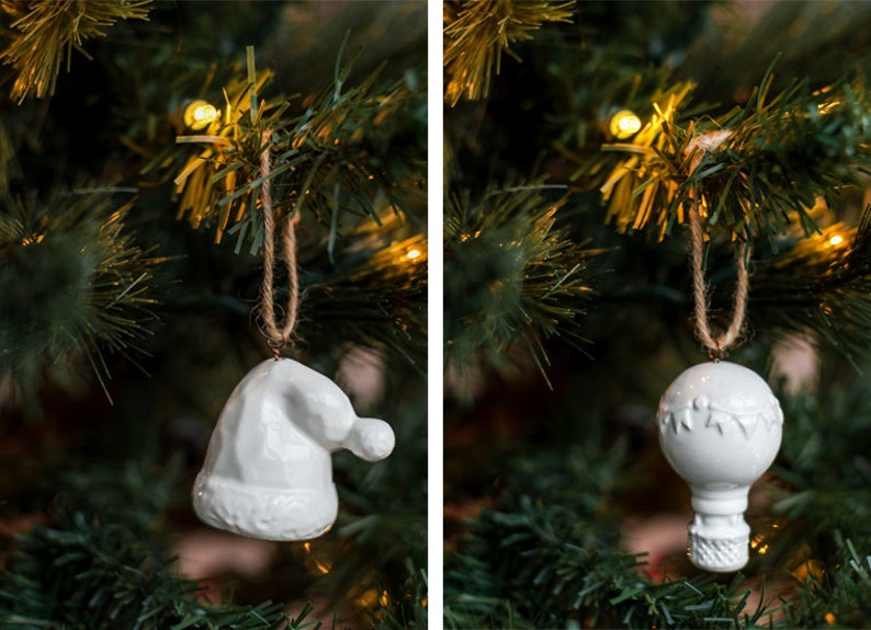 Weihnachtsschmuck Porzellan Weihnachtsschmuck Urlaub Dekor Keramik Weihnachtsbaum Ornament Erste Weihnachtsverzierung Weihnachtsgeschenk Bild 6