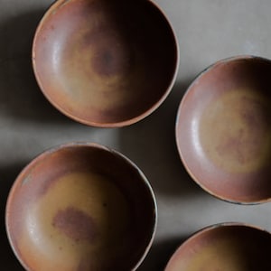 Rust Stoneware Matte Mini Bowl Ceramic Dinnerware Ceramic Bowl Wabi Sabi Dinnerware Japanese Style Stoneware Dish image 4