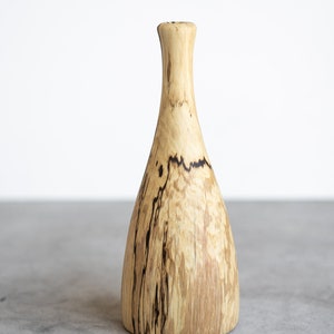 Wood Vase Bud Vase Wooden Vase Decorative Vase Dry Flower Vase Table Vase Hand Carved Wood Vase Natural Wood Vase image 10