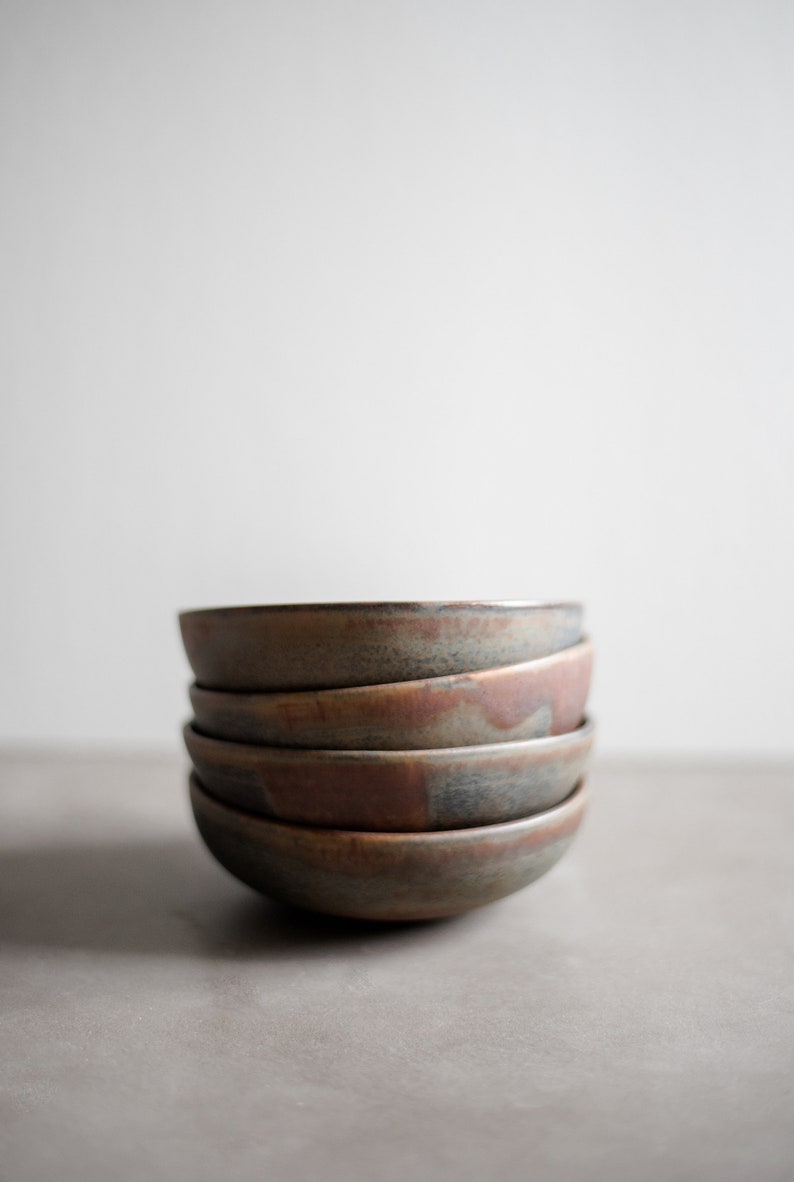 Rust Stoneware Matte Mini Bowl Ceramic Dinnerware Ceramic Bowl Wabi Sabi Dinnerware Japanese Style Stoneware Dish image 2