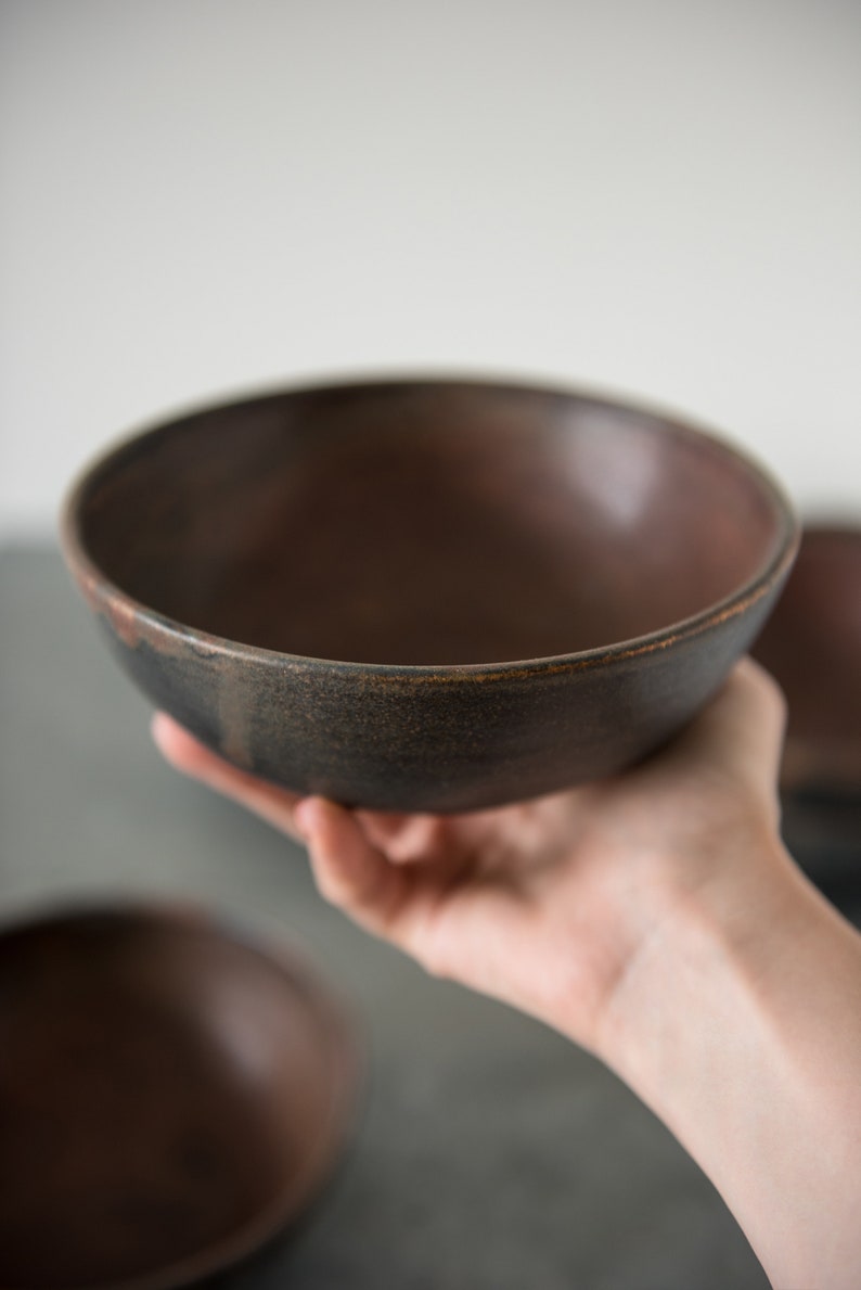 Rust Stoneware Everyday Bowl Handmade Ceramics Handmade Etsy