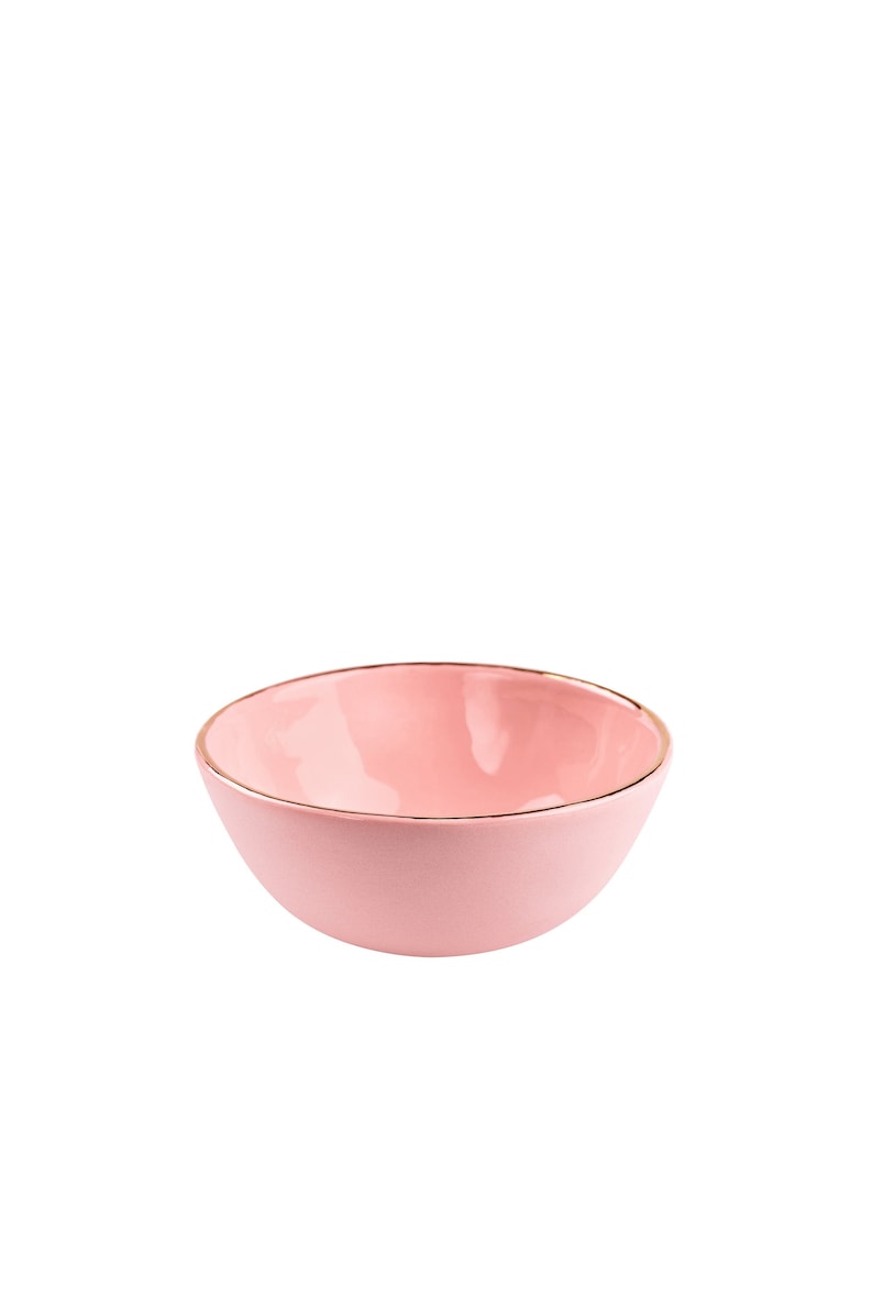 Handmade Ceramic Bowl Porcelain Soup Bowl Pink Bowl Cozy Cereal Bowl Handmade Dinnerware Berry Bowl Rice Bowl Dinnerware Ceramic Dish image 1