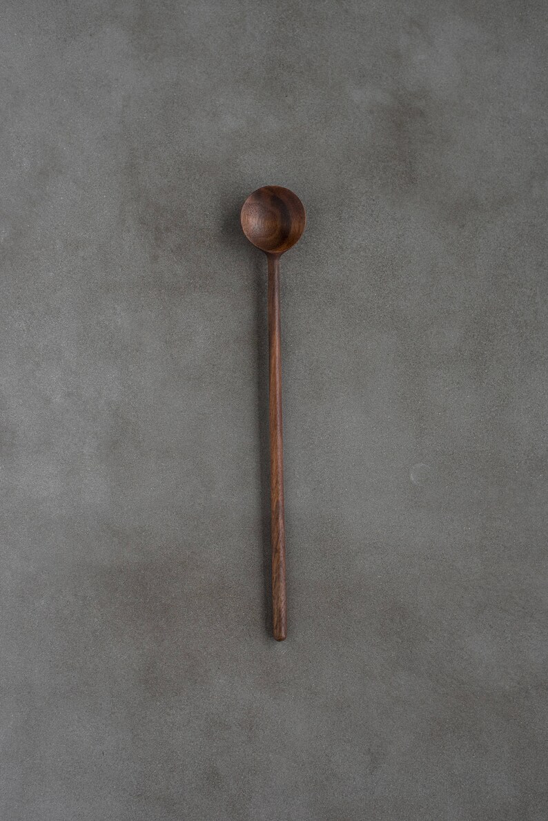Hand Carved Long Coffee Spoon. Volume 1 Walnut Wood Wooden Etsy