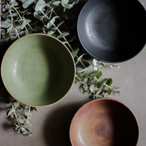 Rust Stoneware Matte Mini Bowl Ceramic Dinnerware Ceramic Bowl Wabi Sabi Dinnerware Japanese Style Stoneware Dish image 8