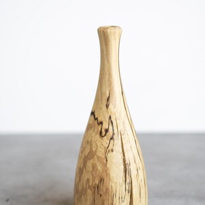 Wood Vase Bud Vase Wooden Vase Decorative Vase Dry Flower Vase Table Vase Hand Carved Wood Vase Natural Wood Vase image 6