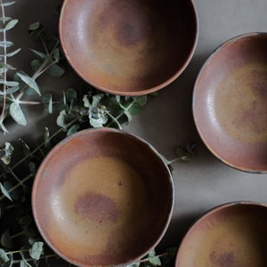 Rust Stoneware Matte Mini Bowl Ceramic Dinnerware Ceramic Bowl Wabi Sabi Dinnerware Japanese Style Stoneware Dish image 7