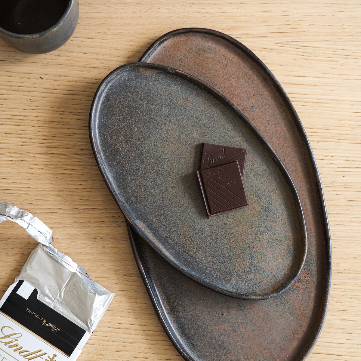 Handmade Stoneware Serving Platters (Large & Medium)