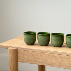 Espresso Kaffeetasse Keramik Espressotasse Grüne Espressotasse Handgefertigte Keramiktasse Handgemachte Keramik Porzellan Espressotasse Kaffee-Liebhaber-Geschenk