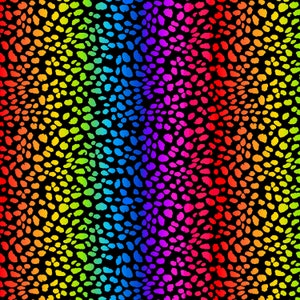 Cat Fabric - Wildcat Rainbow Animal Skin Multi Timeless Treasures Chong-A Hwang (CD3036-MULTI) - Sold by the Yard