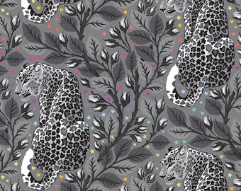 Cat Fabric - Graywork Birthmark Shadow Tula Pink Free Spirit (PWTP258.SHADOW) - Sold by the Yard