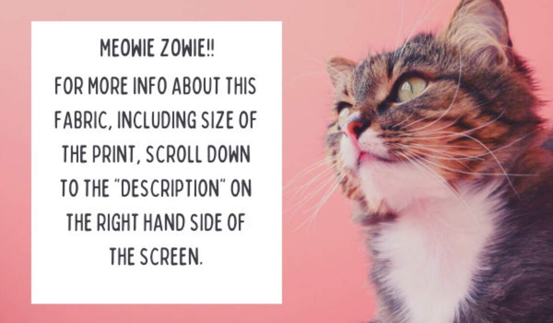 Cat Fabric Coastal Kitty Panel P&B Textiles Sold by the Etsy