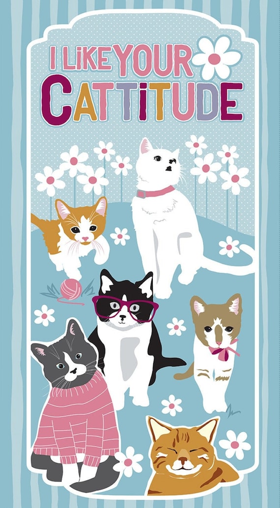 Catitude Cats Paws Collection By StudioE Fabric Quilting Cats Lover Cotton