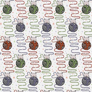 Cat Fabric - Apothecary Cat Yarn Paintbrush Studio (120-25159) - Sold by the Yard