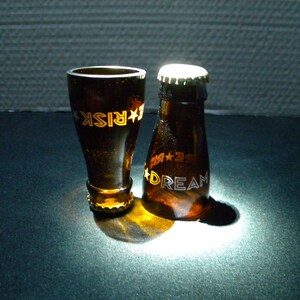 Rogue Brewery | Dare - Risk - Dream Beer Bottleneck Shot Glass (Set of 2)