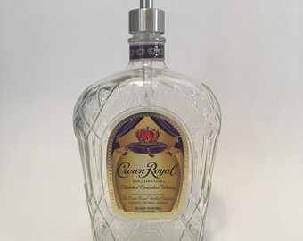 Bottle Soap Dispenser: Crown Royal Whiskey Bottle (1 liter bottle)