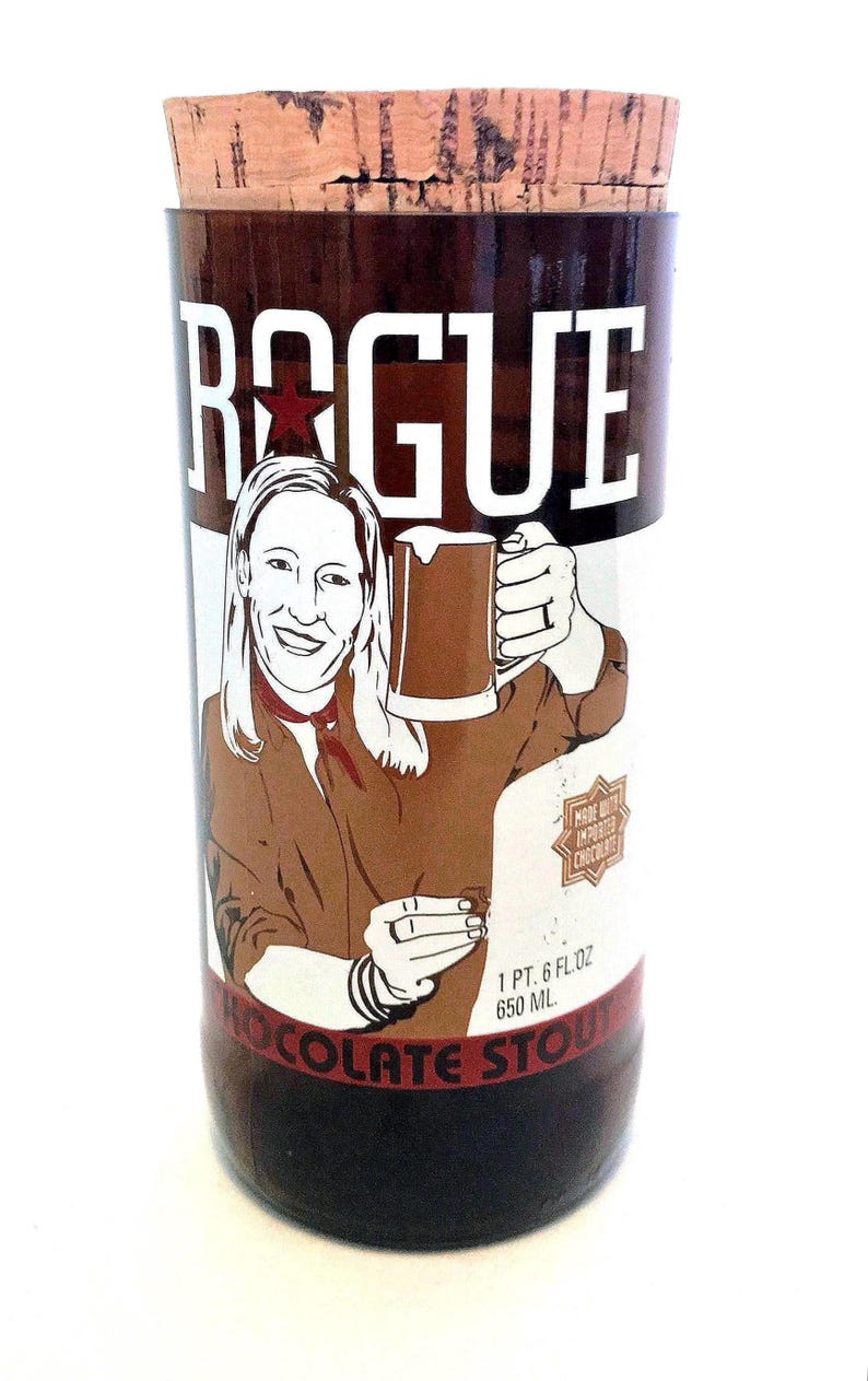 Rogue Brewing Chocolate Stout Beer Bottle Container Stash Jar