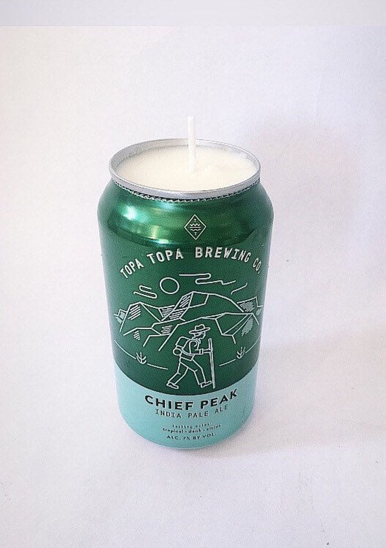 Topa Topa Brewing Company Chief Peak IPA Beer Can Candle 12 oz can