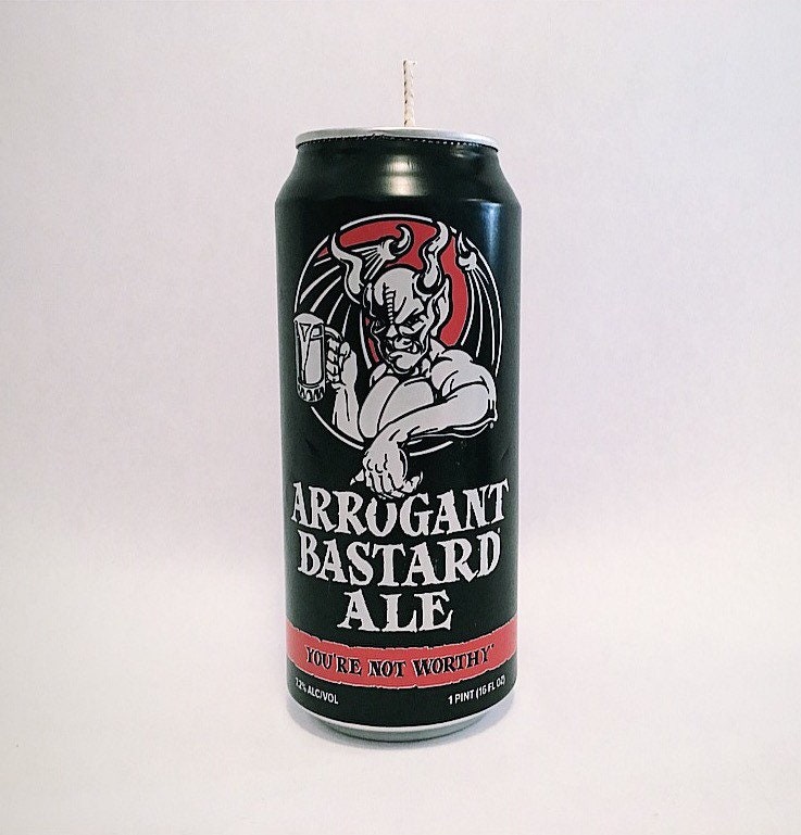 Arrogant Bastard Ale 16 ounce Beer Can You're Not Worthy® 