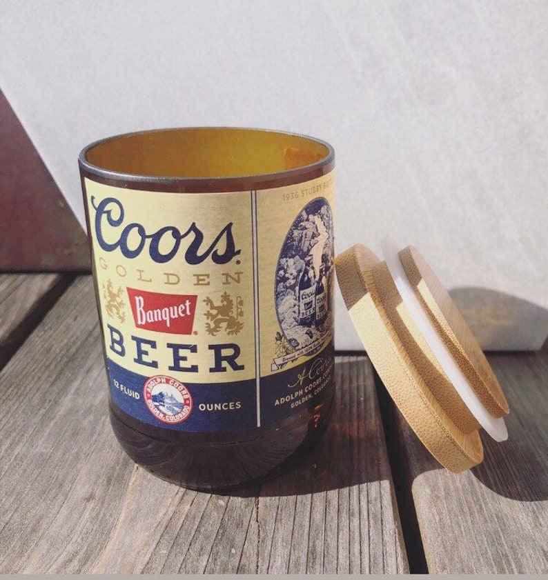 Coors Banquet Beer Stubby Beer Bottle Cut Bottle Container Etsy