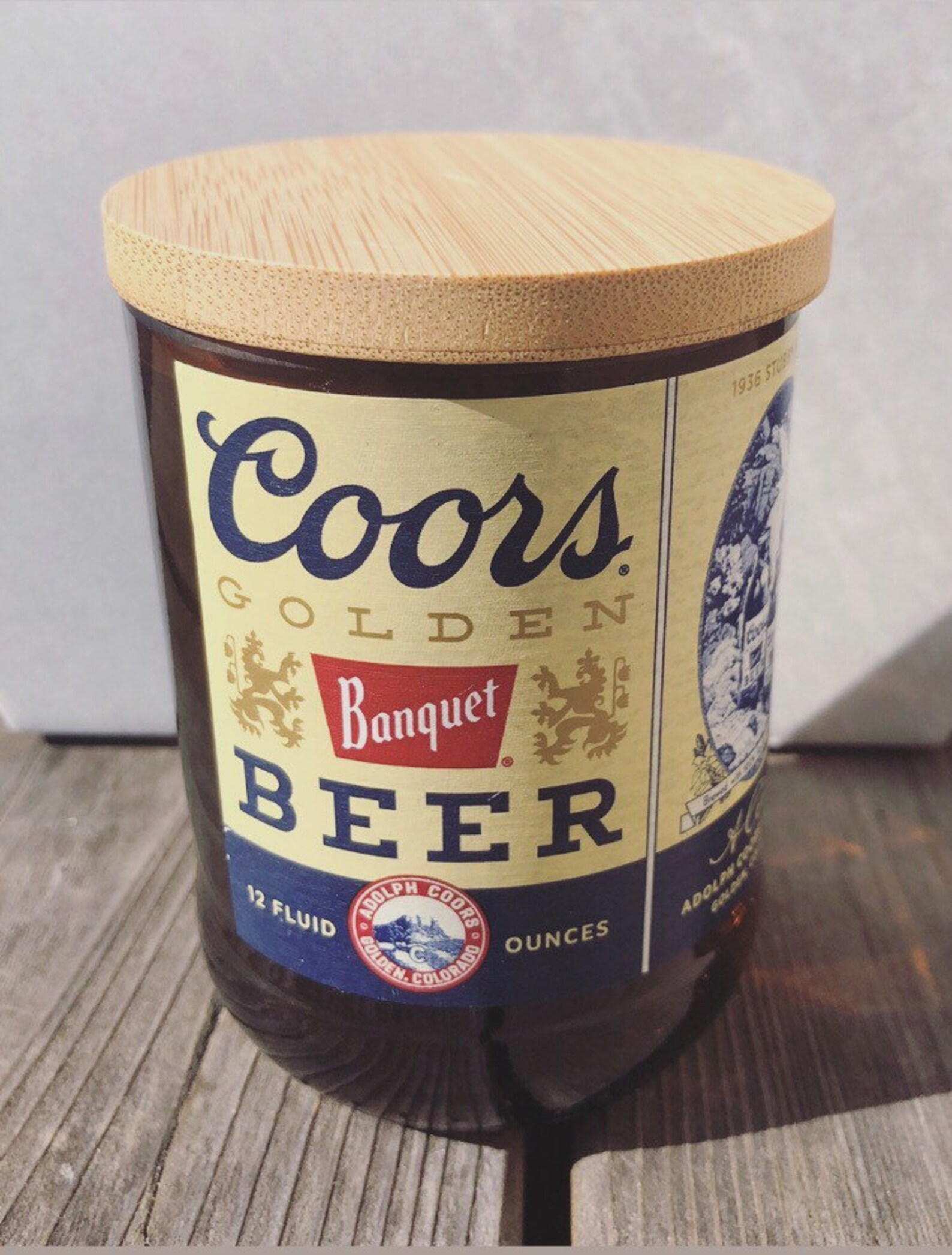 Coors Banquet Beer Stubby Beer Bottle Cut Bottle Container Etsy