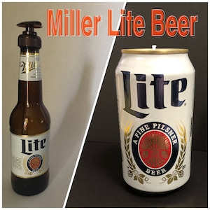 Miller Lite Beer | Miller Lite Gift Set - Beer Bottle Pump Dispenser - Beer Can Candle &lt;It’s Miller Time&gt;