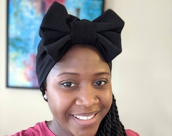 turban headband with bow