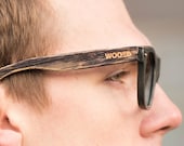 Wood Bamboo Sunglasses WOOED Vintage Pacific | Woodgrain Black Wooden Sunglasses, wood eyeglasses, Wayfarer sunglasses BM1008GREY