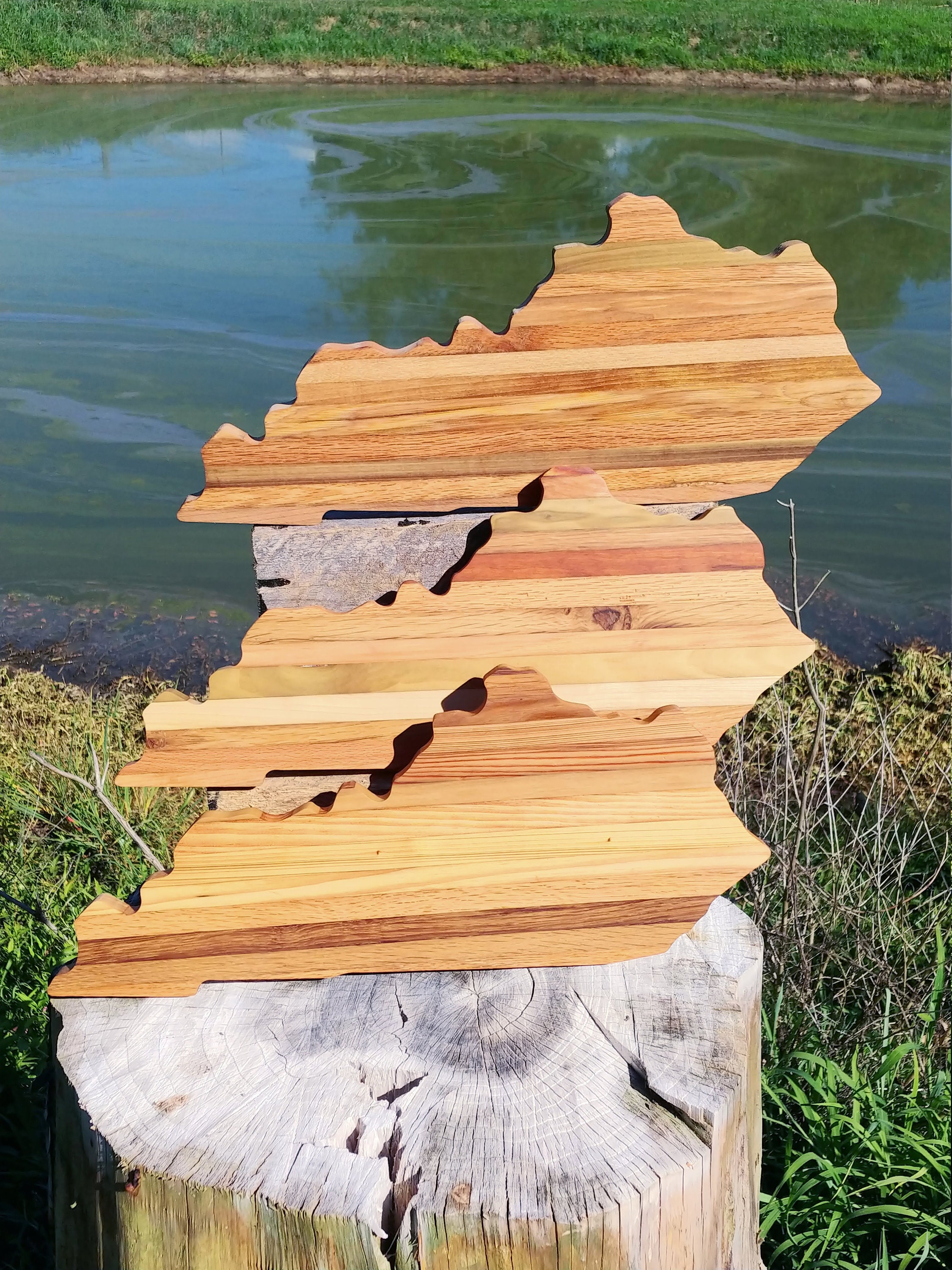 tobacco stick cutting board Kentucky Shaped Cutting Board-Made From Tobacco Sticks / Cheese Board /  Tobacco Farming / Burley / Farmhouse / Kentucky Gift/ Cocktail
