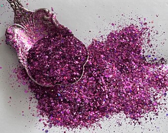 Pinks glitter mix  - solvent resistant - nails- nailpolish - resin 1/2 oz