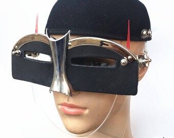 10/% OFF Hi Tek Alexander handmade futuristic halloween steampunk unusual party cosplay cyber wave unisex gothic party wings eyewear mask