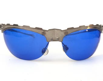 Steampunk Sunglasses: Silver Metal Goth Style Wearable Art