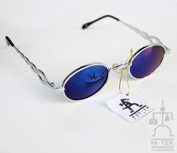 Hi Tek Ovalretro Goth Vampire Steampunk Sunglasses Blue Mirror - Etsy UK