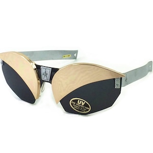 Hi Tek Alexander vintage oblong metal sport aviator cosplay sunglasses