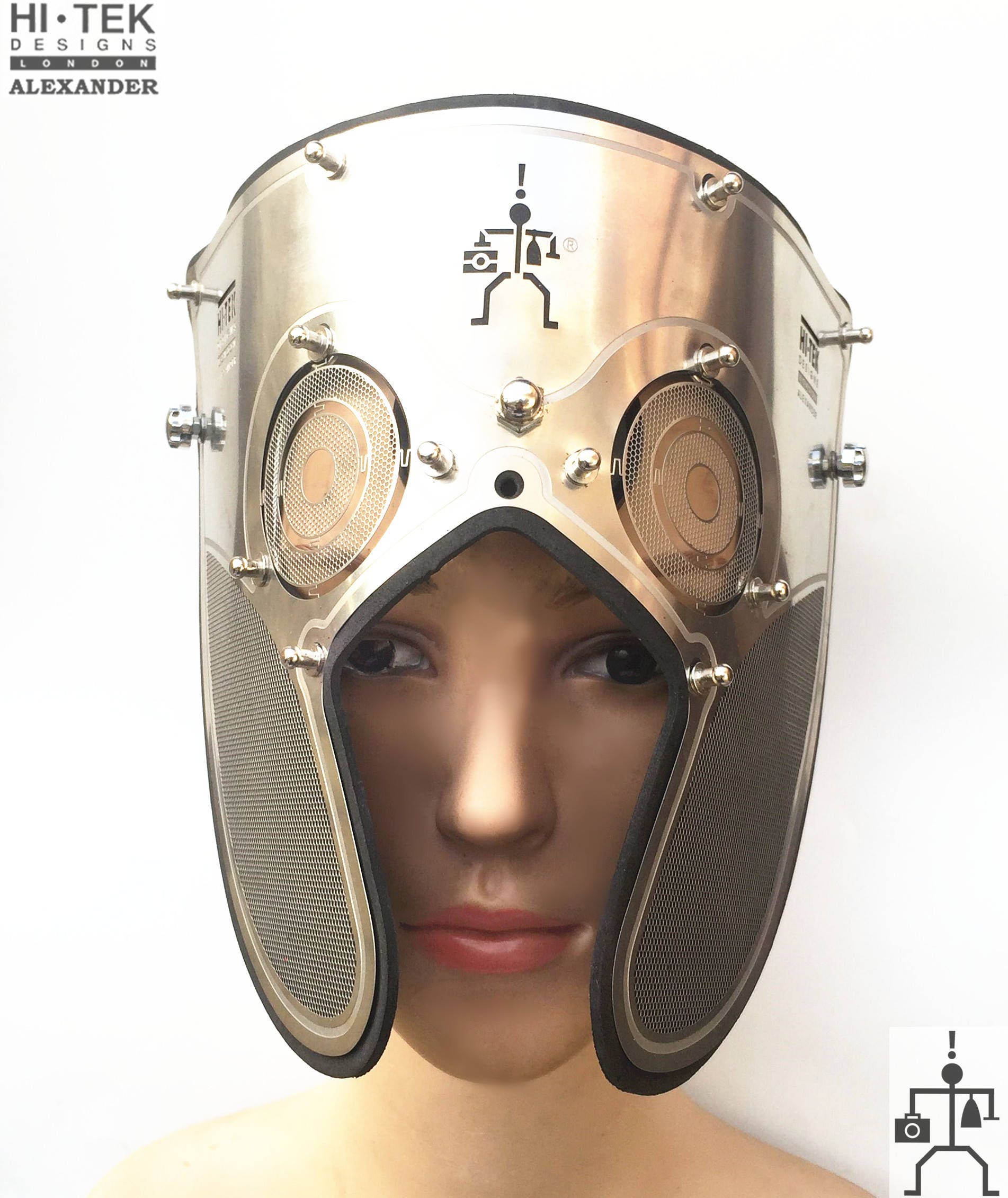 Hi Tek Alexander Stainless Steel Mask: Handmade Futuristic Headwear - Etsy