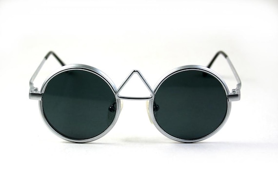 Round Steampunk Sunglasses: Silver Metal Frame, Polarized  display picture 3