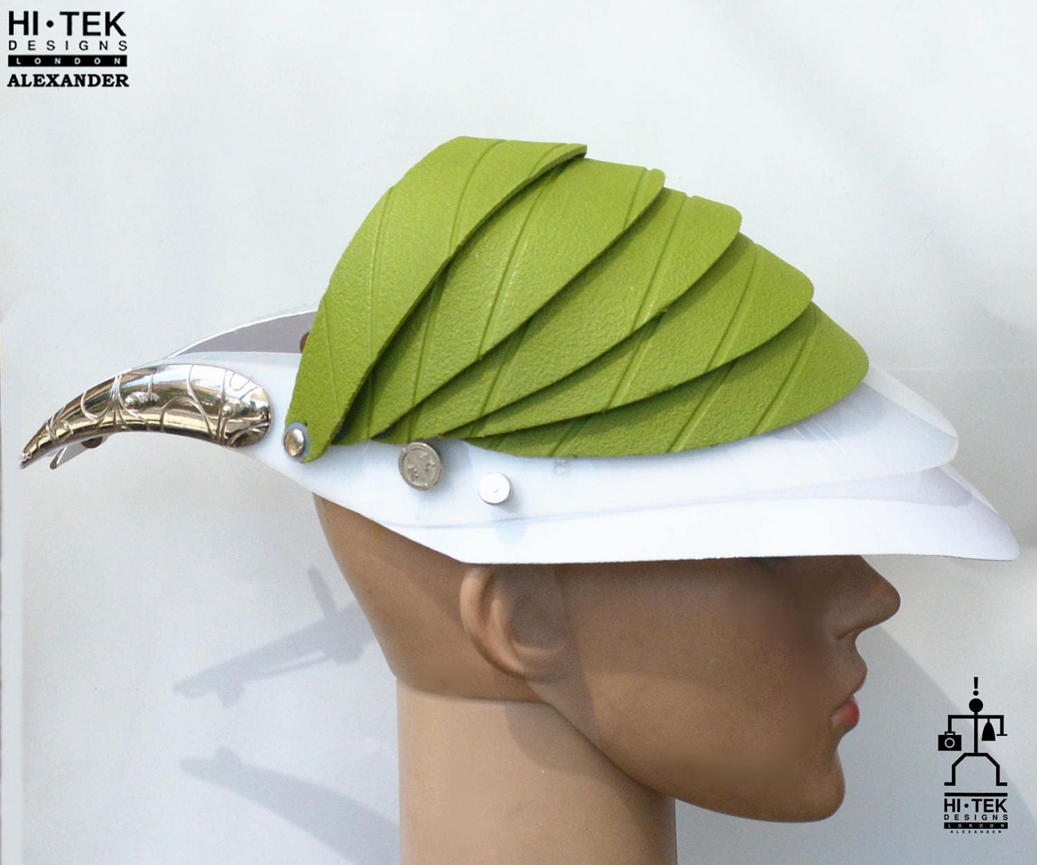 Hi Tek Alexander Handmade Sci-fi Mask: Futuristic White Headwear - Etsy