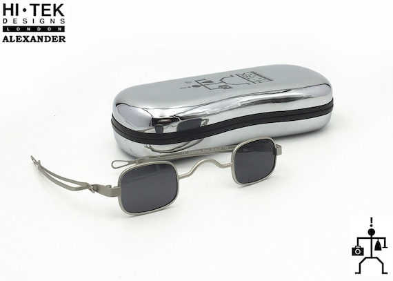 Hi Tek Alexander small square sunglasses spectacl… - image 4