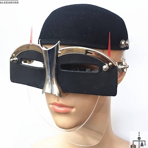 30% OFF Hi Tek Alexander handgemachte futuristische moderne Steampunk Cosplay Cyberwave Gothic Sic Fi Kostüm Künstler ungewöhnliche Party Brille Maske