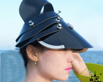Hi Tek Alexander handmade futuristic modern futuristic, sci fi ,steampunk unusual party costume headpieces transformer mask hat