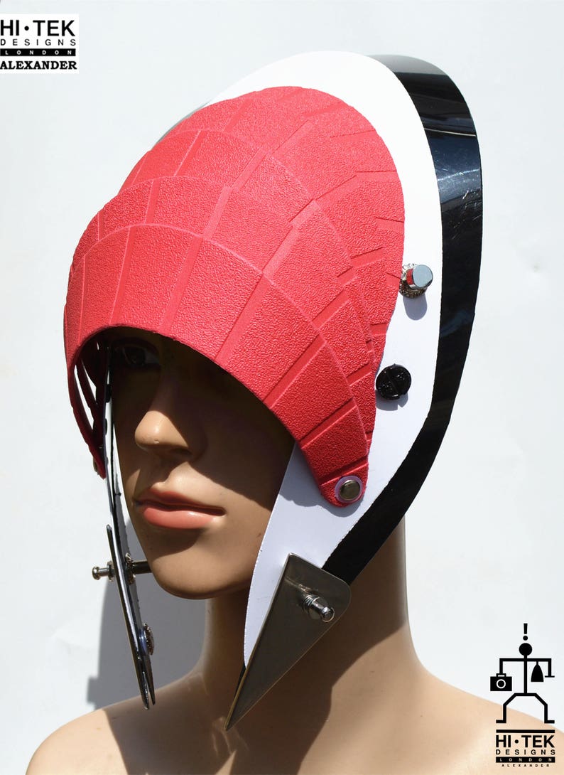 Hi Tek Alexander handmade futuristic modern futuristic sci fi steampunk unusual party eyewear mask hat