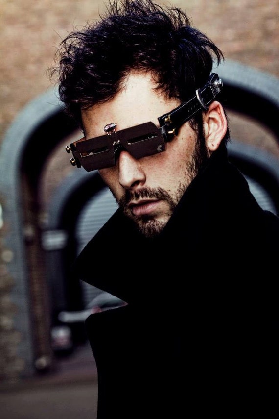 Hi Tek Alexander Silver Leather Strap Handmade Futuristic Cosplay Sci Fi Modern Steampunk Unusual Metal Minitary Eyewear Headpiece Google - Etsy Hi Tek Alexander Silver Leather Strap Handmade Futuristic Cosplay Sci Fi Modern Steampunk Unusual Metal Minitary Eyewear Headpiece Google - Etsy
