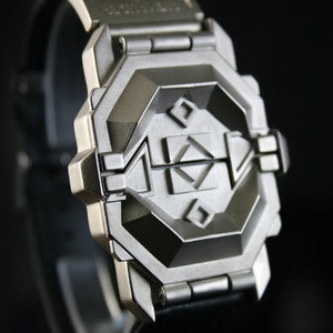 Hi-Tek Alexander handmade goth steampunk retro futuristic unusual cuff watch