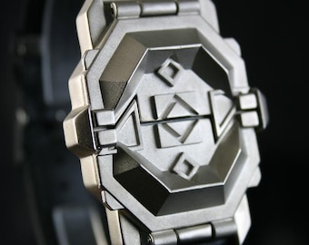 Hi-Tek Alexander fatto a mano goth steampunk retrò futuristico insolito orologio a polsino