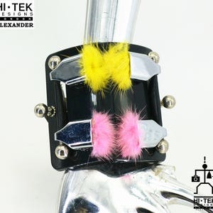Hi Tek  Alexander  goth handmade steampunk chunky unisex transformer  jewelry cuff  bracelet