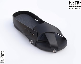 Hi Tek Alexander goth unique unusual futurisitc handmade EVA  leather unisex beach sandal