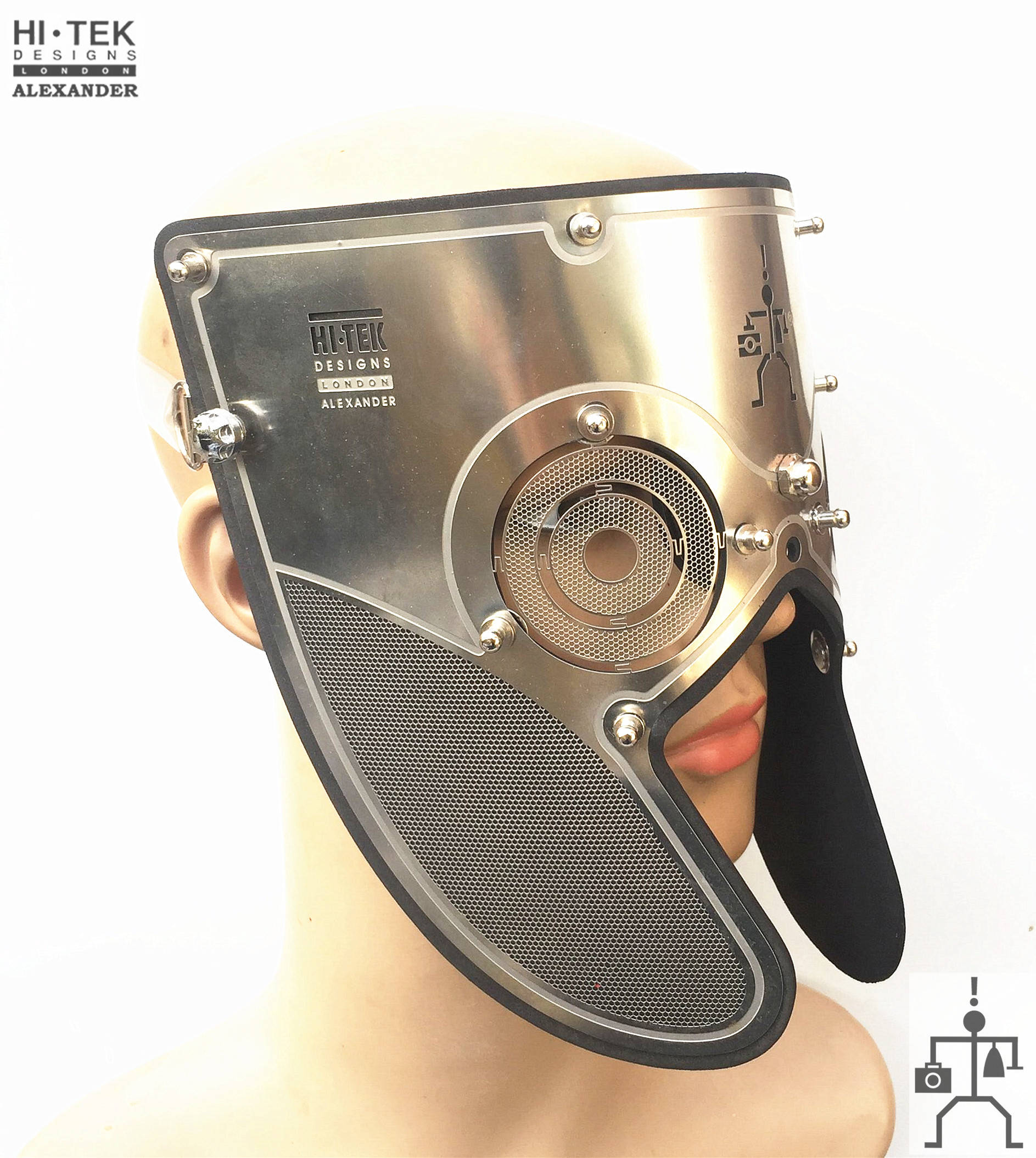 Hi Tek Alexander Stainless Steel Mask: Handmade Futuristic Headwear - Etsy
