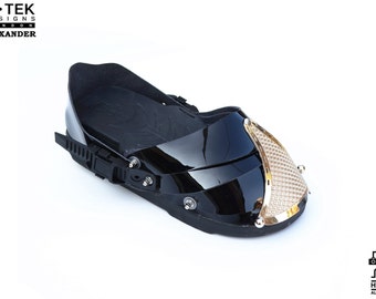 Hi Tek Alexander goth unique unusual futurisitc handmade leather unisex shoes